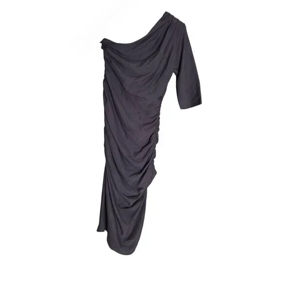 Women's - Alieva Gray Ruched Bodycon Dress, Size Large - Picture 3 of 10